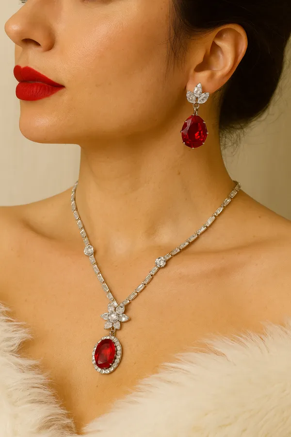 Red_American_Diamond_Set_With_Crystal_And_Earrings_For_Women