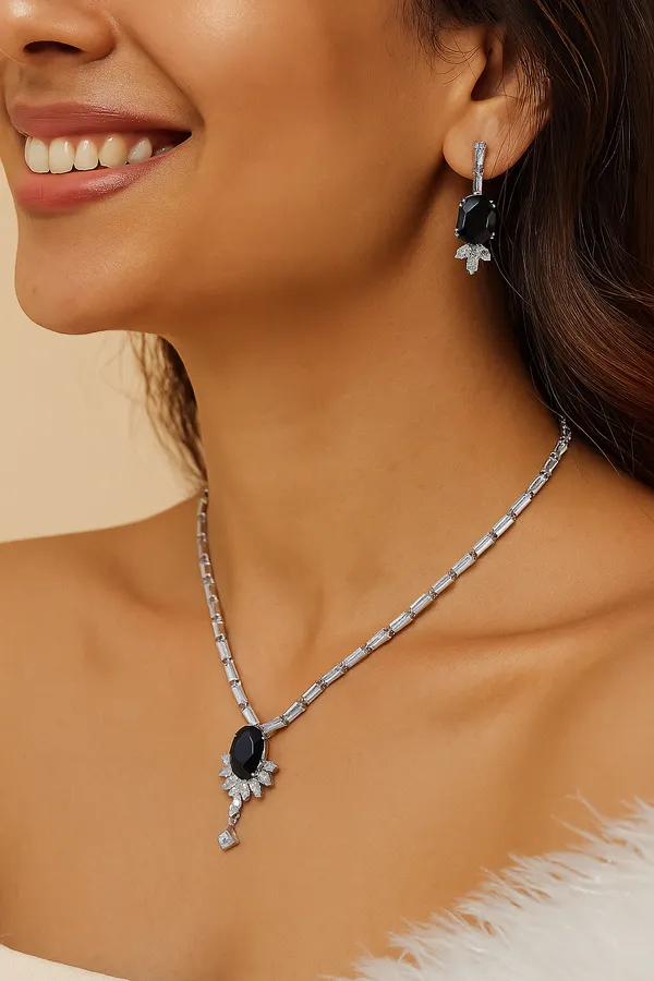 Black_American_Diamond_Set_With_Crystal_And_Earrings_For_Women