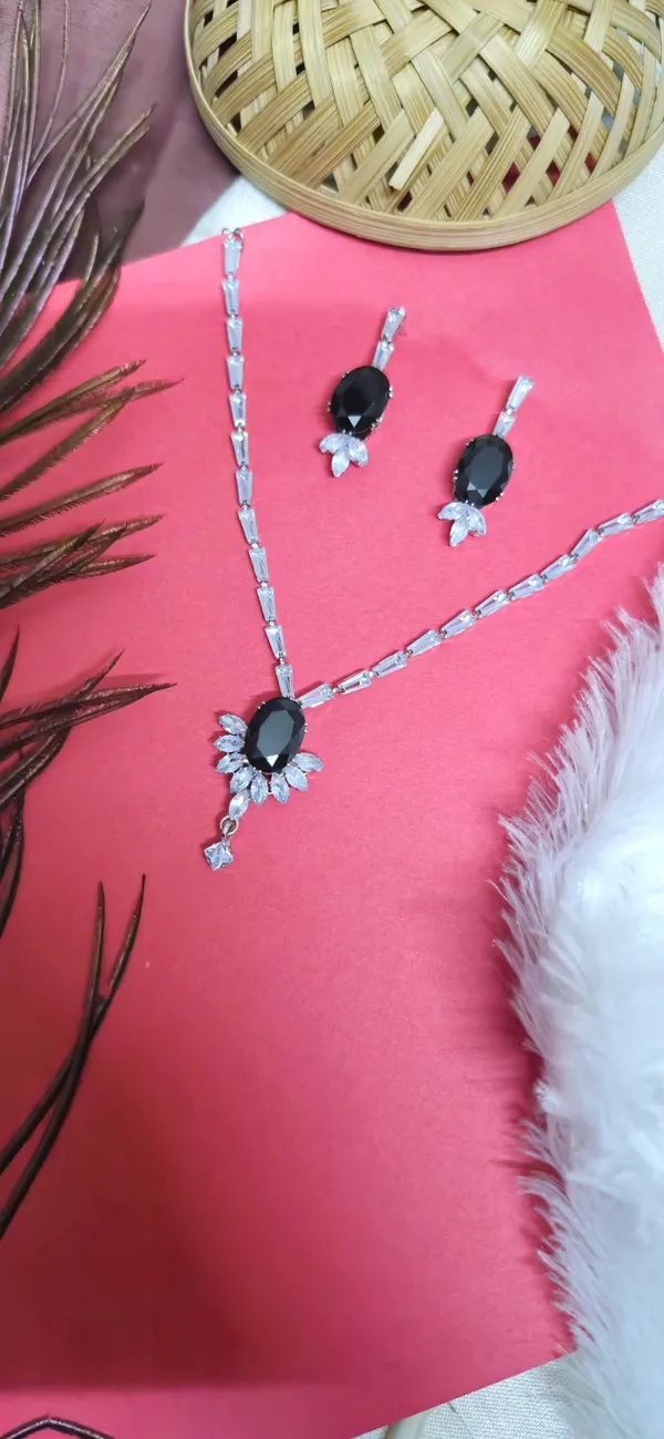Black_American_Diamond_Set_With_Crystal_And_Earrings_For_Women