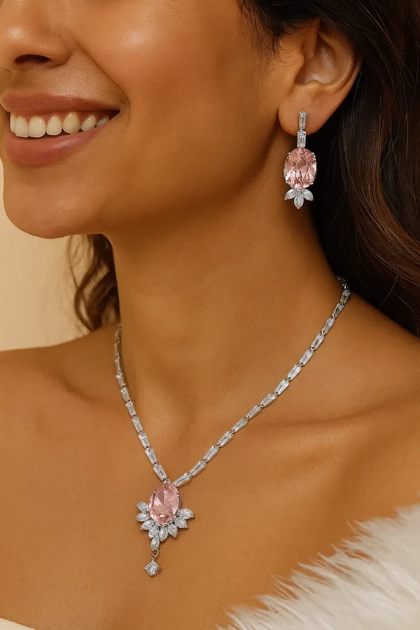 Pink_American_Diamond_Set_With_Crystal_And_Earrings_For_Women