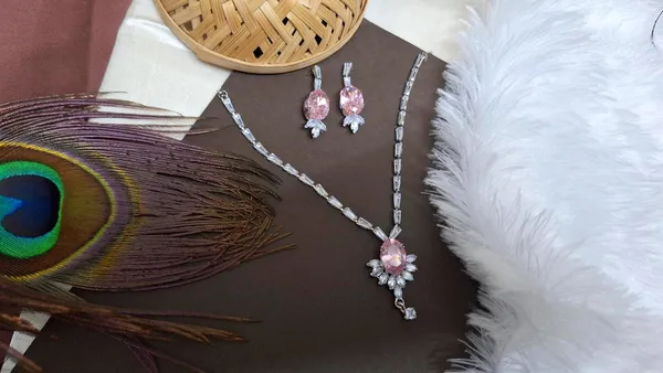 Pink_American_Diamond_Set_With_Crystal_And_Earrings_For_Women