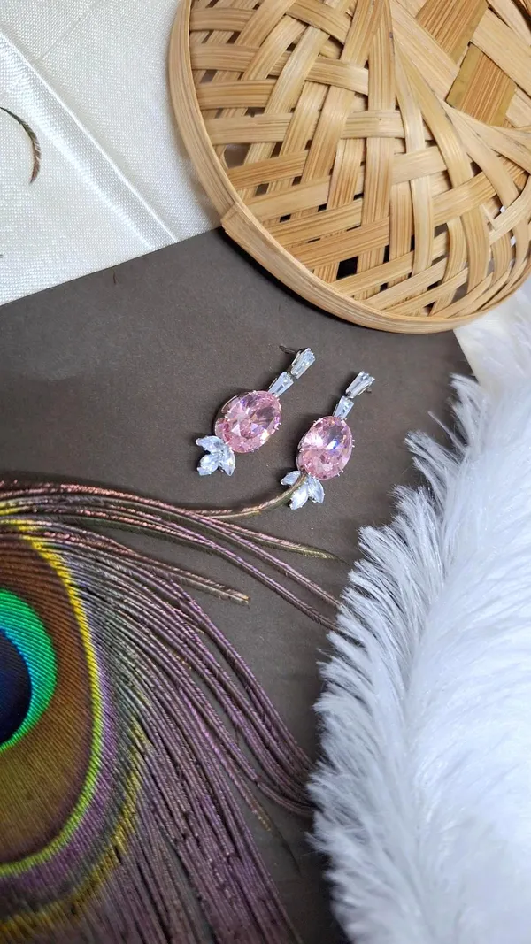 Pink_American_Diamond_Set_With_Crystal_And_Earrings_For_Women