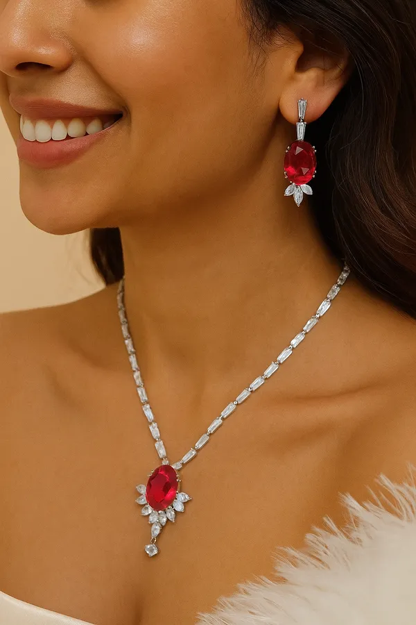 Red_American_Diamond_Set_With_Crystal_And_Earrings_For_Women