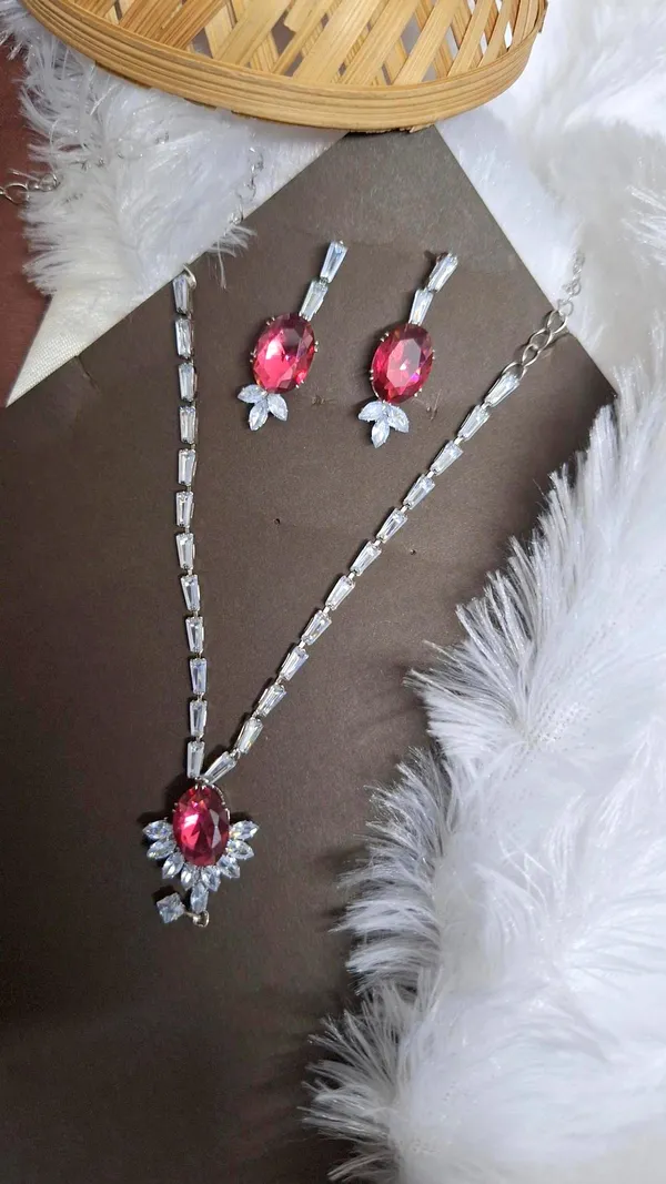 Red_American_Diamond_Set_With_Crystal_And_Earrings_For_Women