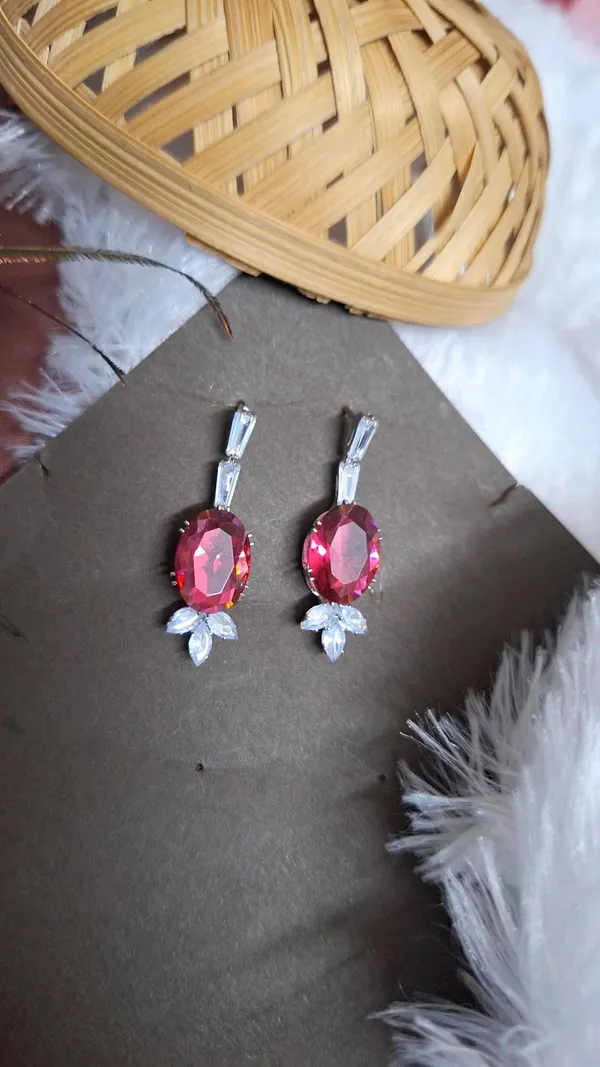 Red_American_Diamond_Set_With_Crystal_And_Earrings_For_Women