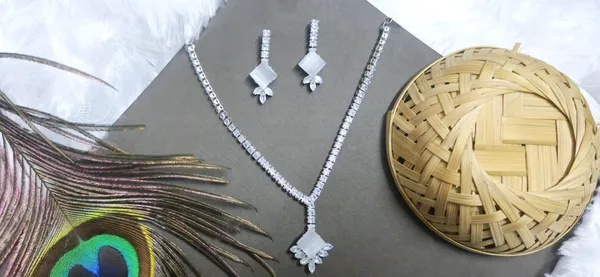 Silver_American_Diamond_Set_With_Earrings_For_Women