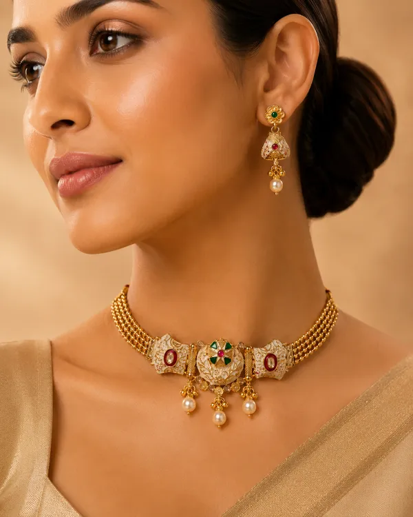 Kamakshi_Heritage_Choker_Set_–_18K_Gold_Plated