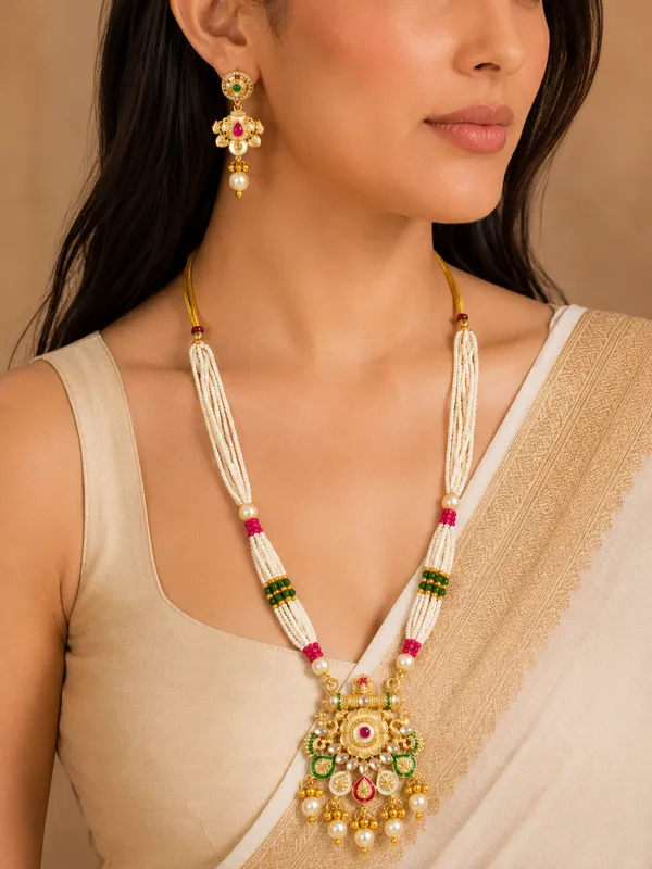 Rajwada_Suvarna_Long_Mala_Set_–_18K_Gold_Plated