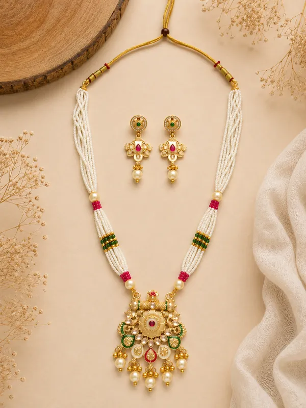 Rajwada_Suvarna_Long_Mala_Set_–_18K_Gold_Plated