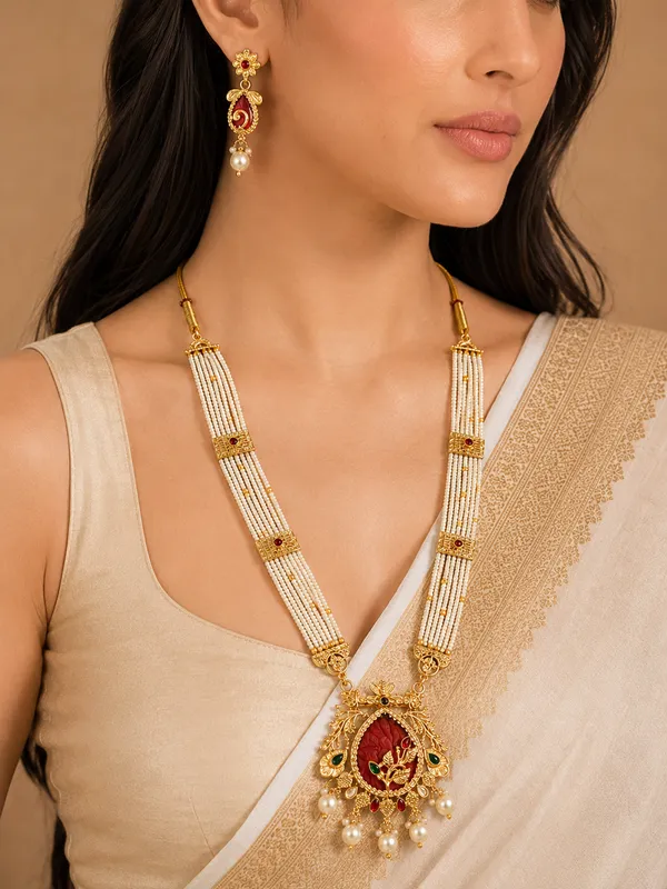 Shree_Vamika_Red_Ruby_Long_Mala_Set_–_18K_Gold_Plated