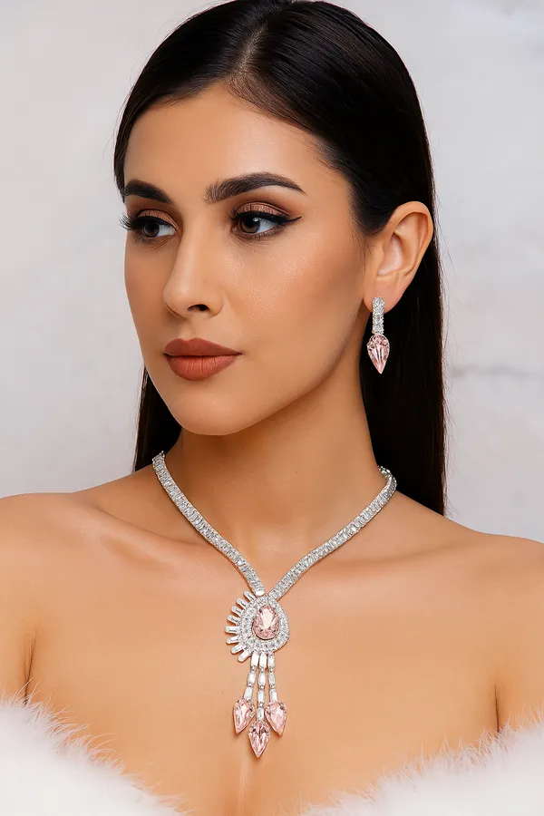 Pink_American_Diamond_Set_With_Earrings_For_Women
