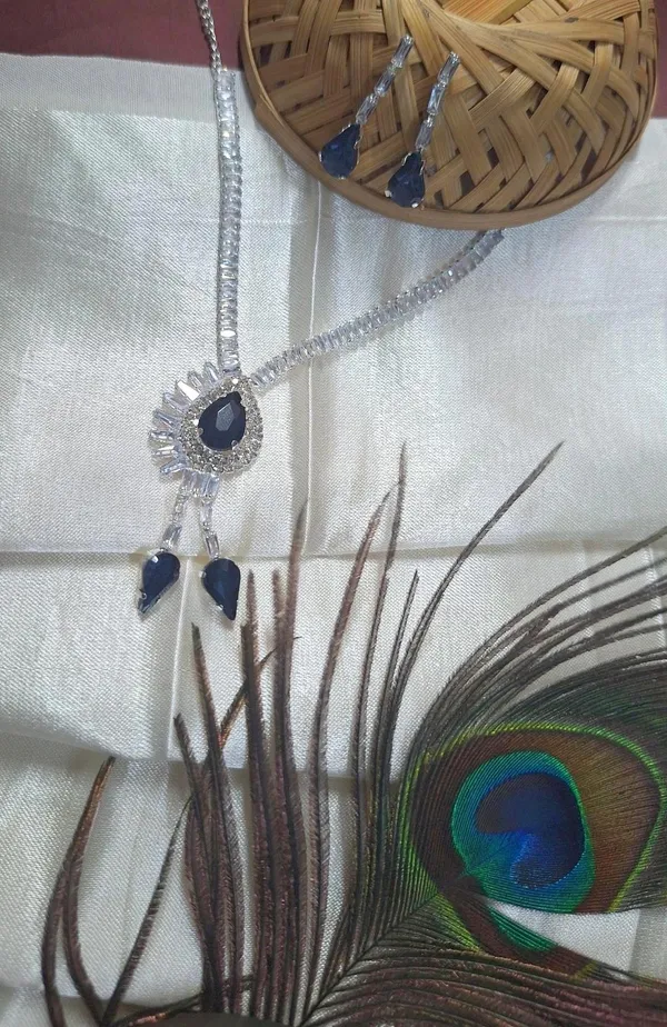 Royal_Blue_American_Diamond_Set_With_Earrings_For_Women