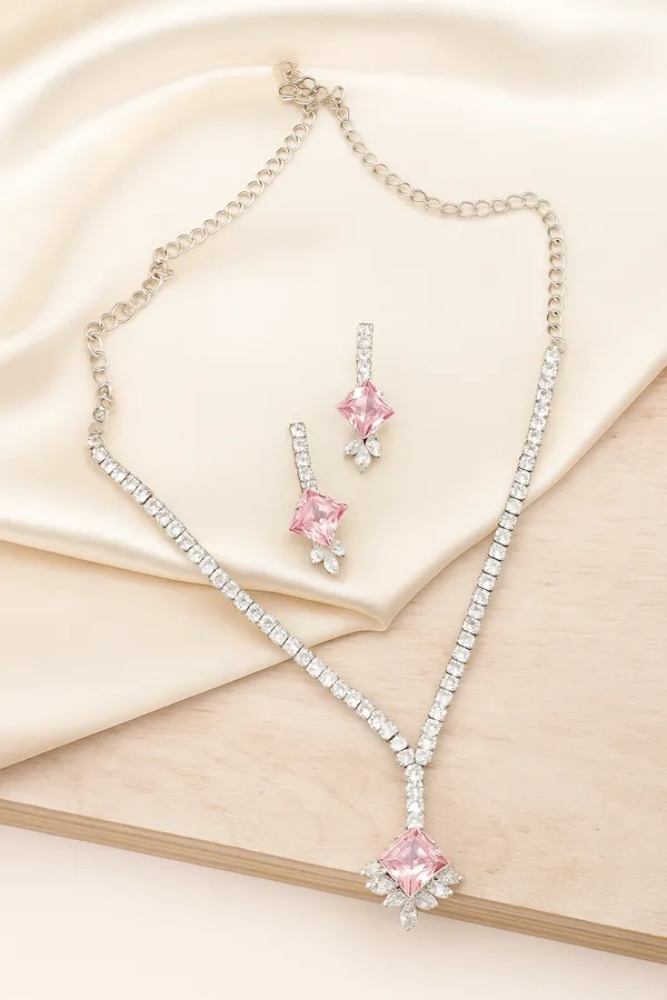 Pink_American_Diamond_Set_With_Earrings_For_Women