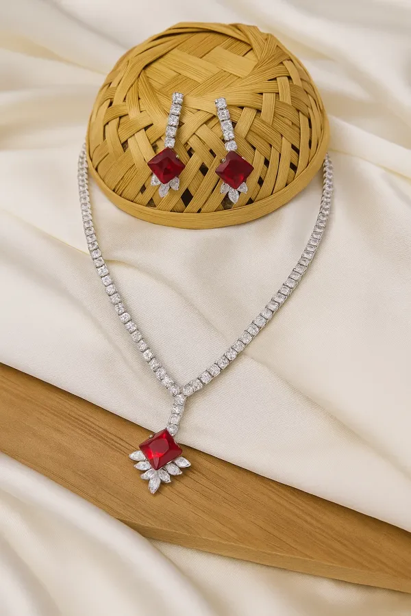 Red_American_Diamond_Set_With_Earrings_For_Women