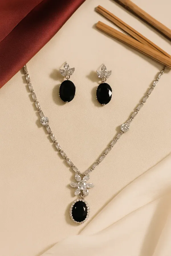 Black_American_Diamond_Set_With_Crystal_And_Earrings_For_Women