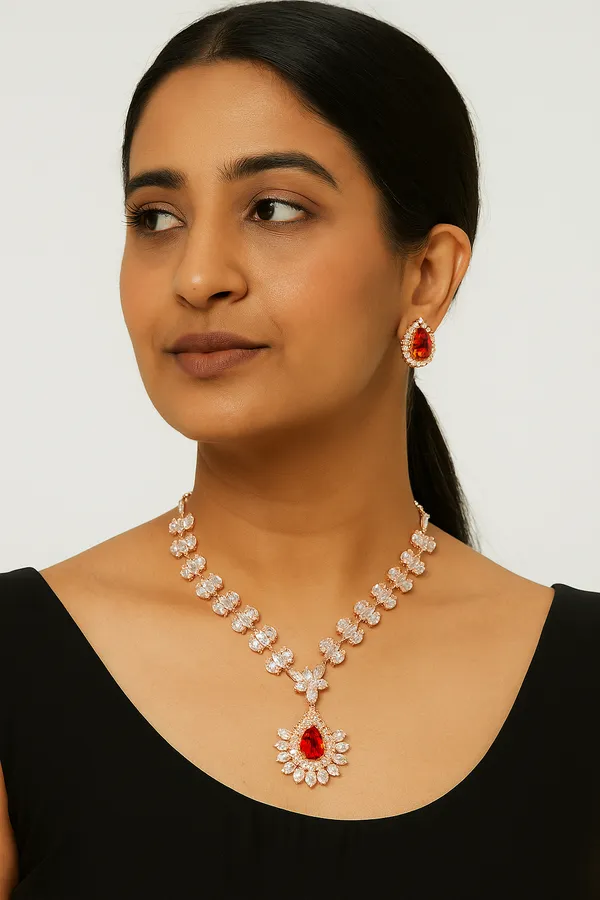 Red_Crystal_And_American_Diamond_Set_With_Earrings_For_Women