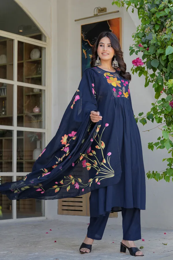 Blue_Elegant_Flower_Embroidery_Suit_With_Heavy_Dupatta