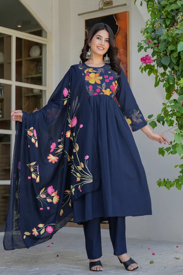 Blue_Elegant_Flower_Embroidery_Suit_With_Heavy_Dupatta