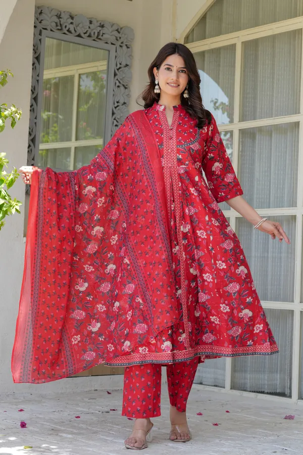 Pink_Flower_Printed_Three_Piece_Suit