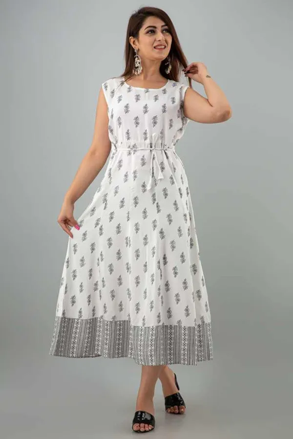 White_Rayon_Printed_Rayon_Gown_With_Jacket