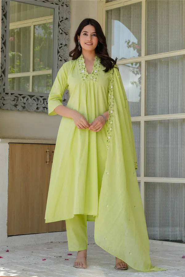 Lime_Zest_Anarkali_Kurta_Set
