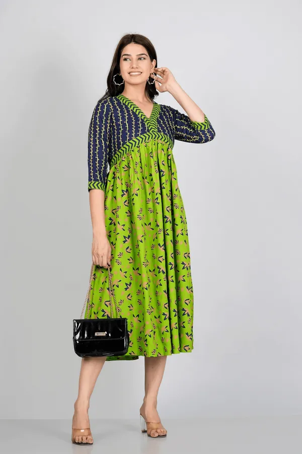 Green_Rayon_Aliya_Cut_Casual_Gown