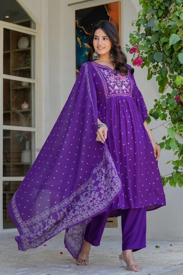 Purple_Neck_Embroidered_Kurta_Set