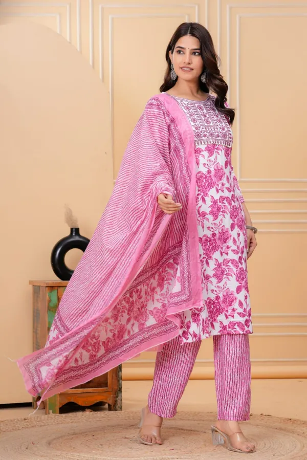 Pink_Petals_Casual_Kurta_Set