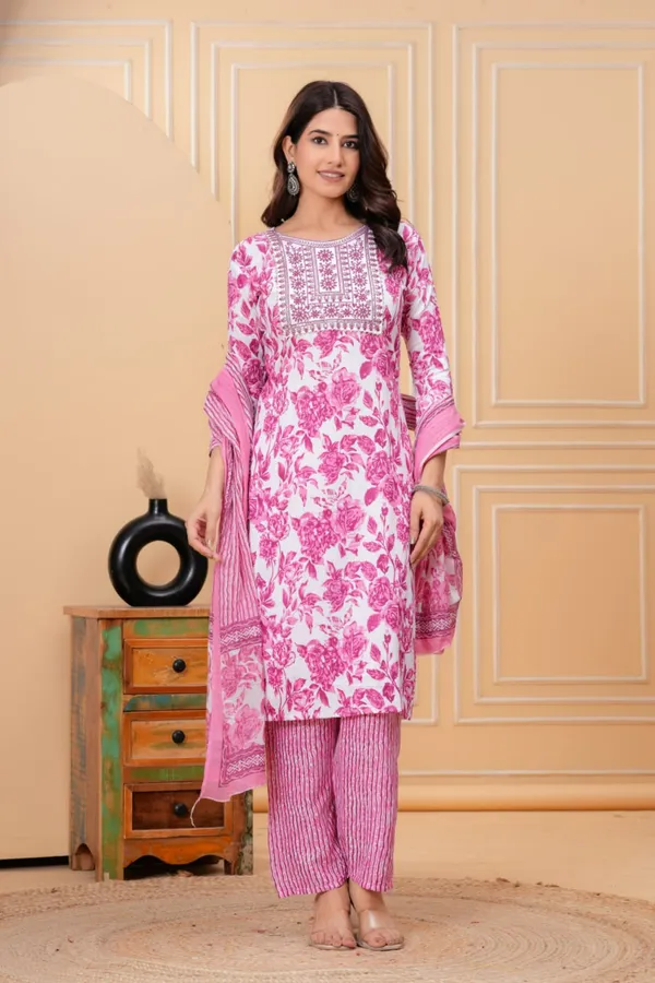 Pink_Petals_Casual_Kurta_Set