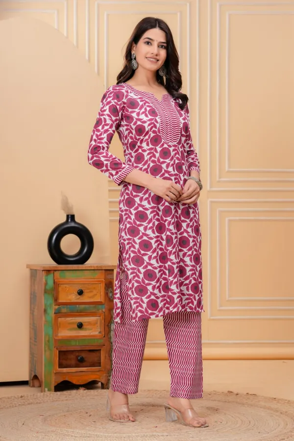 Pink_Rose_Cotton_Printed_Casual_Kurta_Set