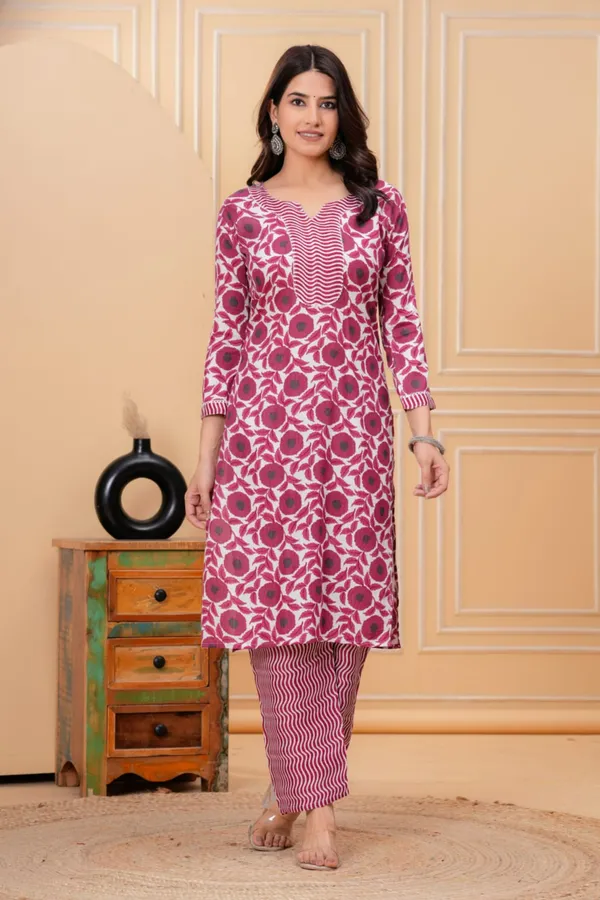 Pink_Rose_Cotton_Printed_Casual_Kurta_Set