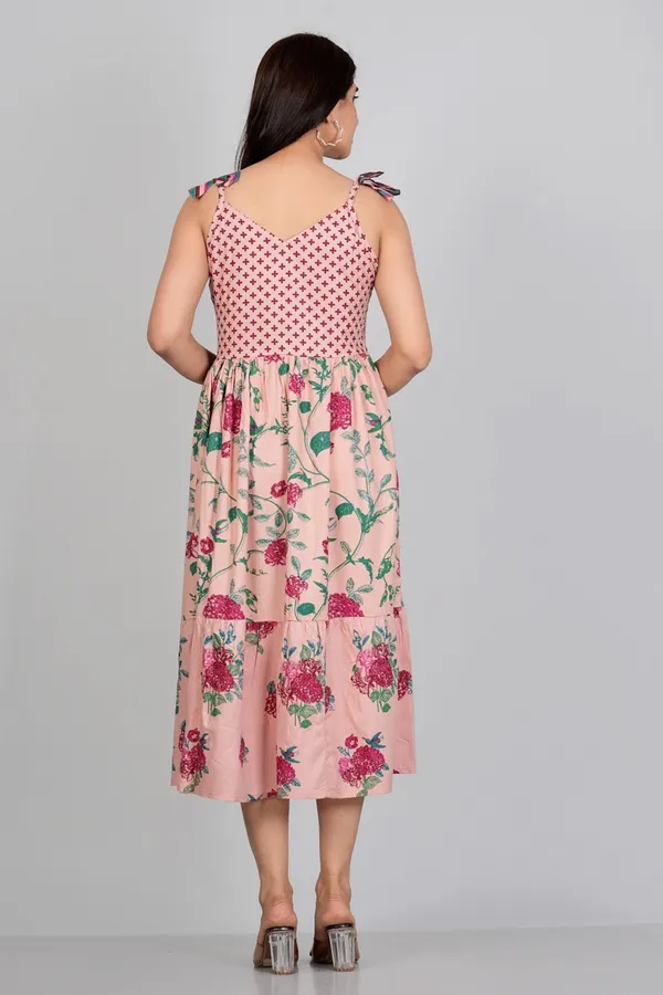 Pink_Cotton_Shoulder_Strap_Sleeveless_Casual_Gown