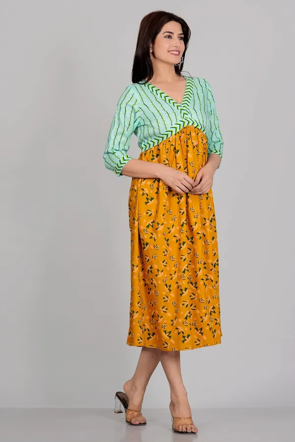 Green_&_Yellow_Two_Shade_Aliya_Cut_Casual_Gown