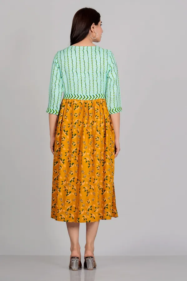Green_&_Yellow_Two_Shade_Aliya_Cut_Casual_Gown
