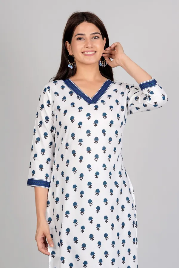 White_Straight_Casual_Kurta_Set