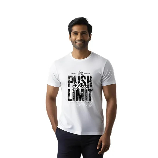 White_Cotton_Regular_Fit_Short_Sleeve_Round_Neck_T-Shirt_For_Men