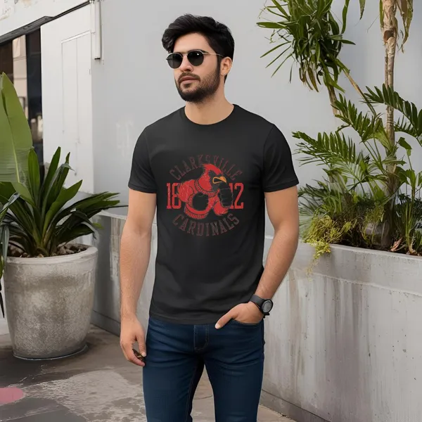 Black_Pure_Cotton_Graphic_Print_Round_Neck_T-Shirt_For_Men