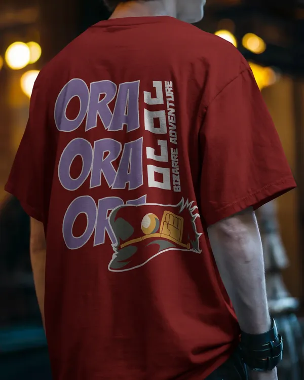 Maroon_Pure_Cotton_Graphic_Print_OverSize_T-Shirt_For_Men