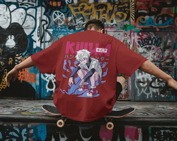 Maroon_Pure_Cotton_Graphic_Print_OverSize_T-Shirt_For_Men