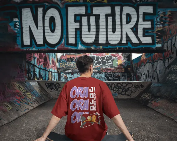 Maroon_Pure_Cotton_Graphic_Print_OverSize_T-Shirt_For_Men