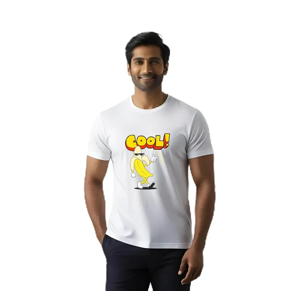 White_Cotton_Regular_Fit_Short_Sleeve_Round_Neck_T-Shirt_For_Men