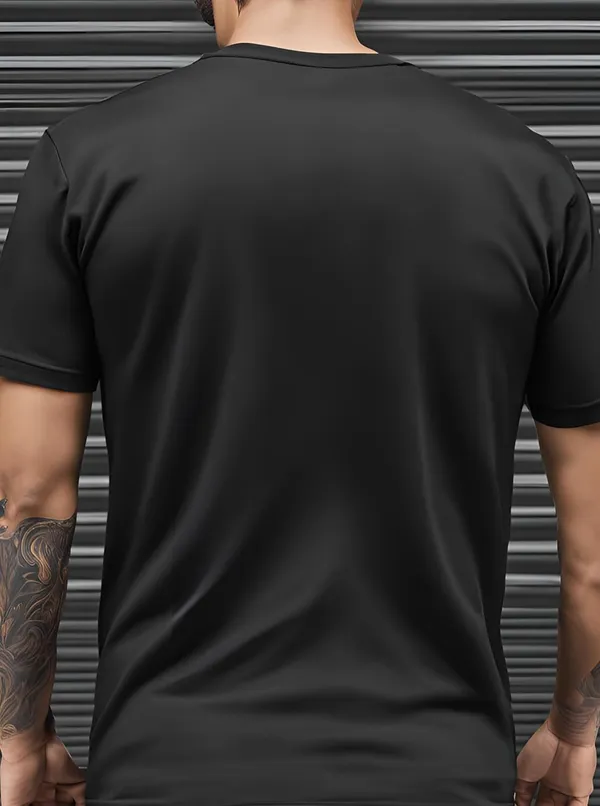 Black_Cotton_Regular_Fit_Short_Sleeve_Round_Neck_T-Shirt_For_Men