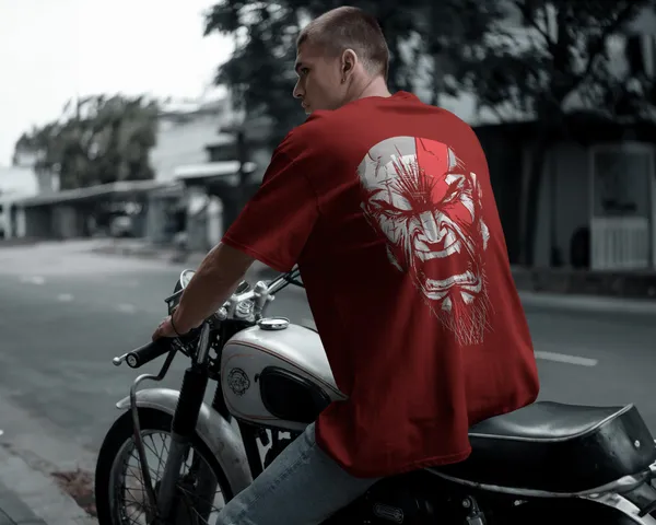 Maroon_Pure_Cotton_Graphic_Print_OverSize_T-Shirt_For_Men