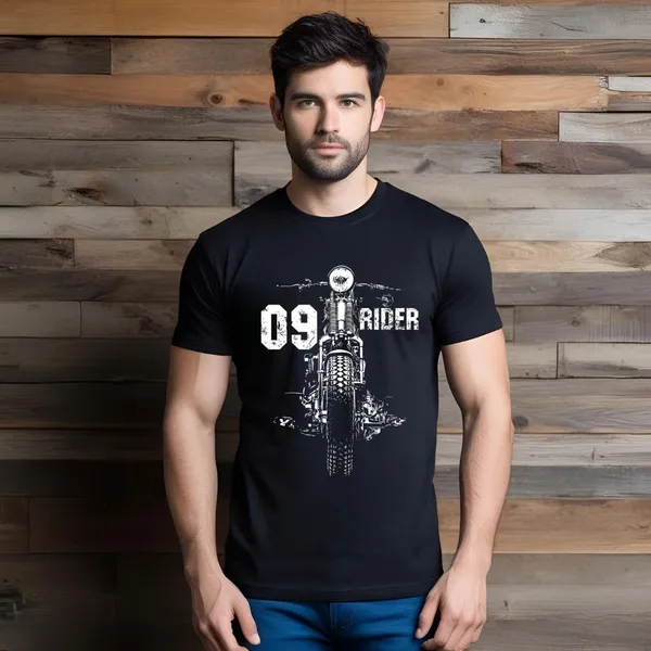 Black_Pure_Cotton_Graphic_Print_Round_Neck_T-Shirt_For_Men