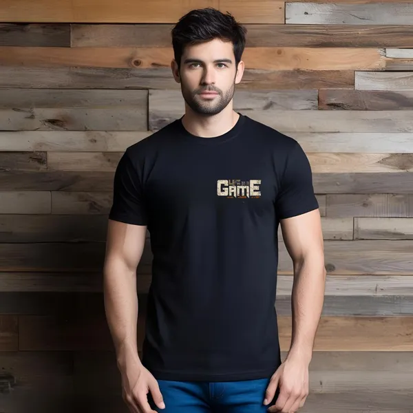 Black_Pure_Cotton_Graphic_Print_Round_Neck_T-Shirt_For_Men