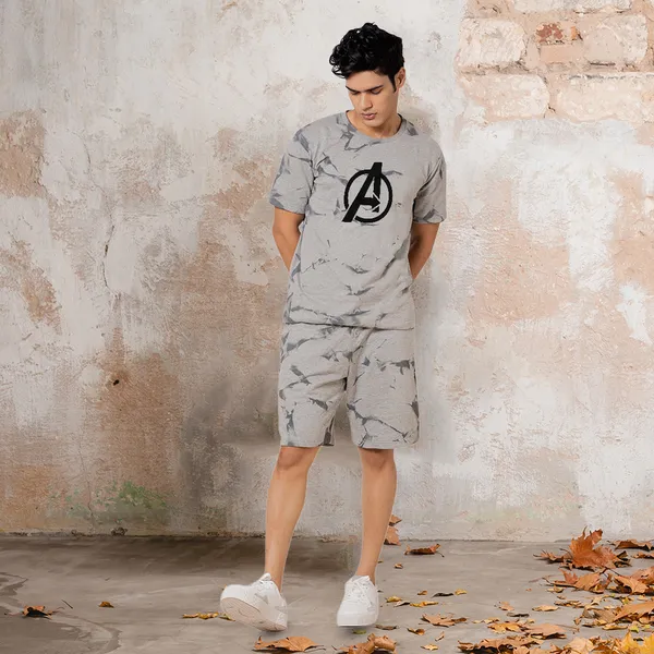 Grey_Stylish_Tye-Dye_Oversize_T-Shirt_And_Shorts_For_Men
