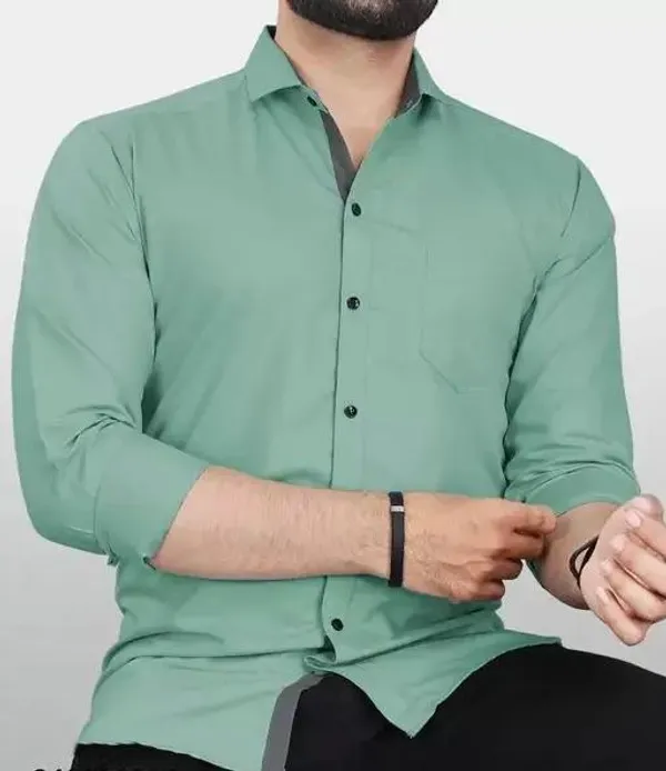 Green_Casual_Trendy_Solid_Green_Shirt_For_Men