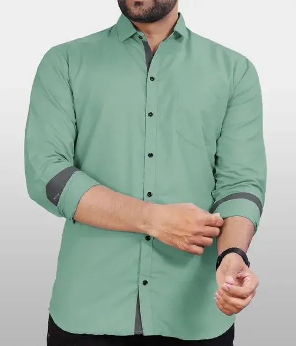 Green_Casual_Trendy_Solid_Green_Shirt_For_Men