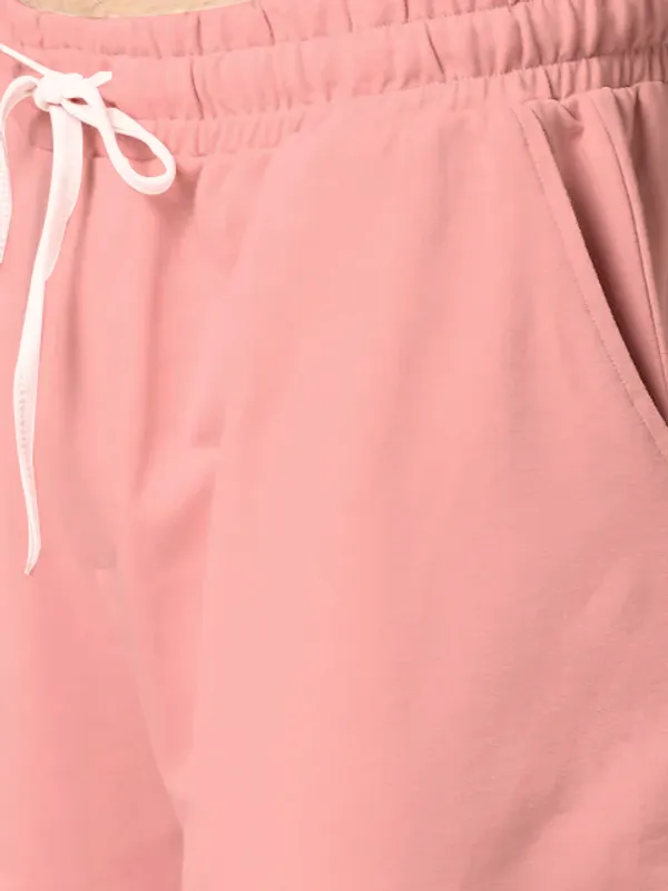 Peach_Stylish_Tye-Dye_Oversize_T-Shirt_And_Shorts_For_Men
