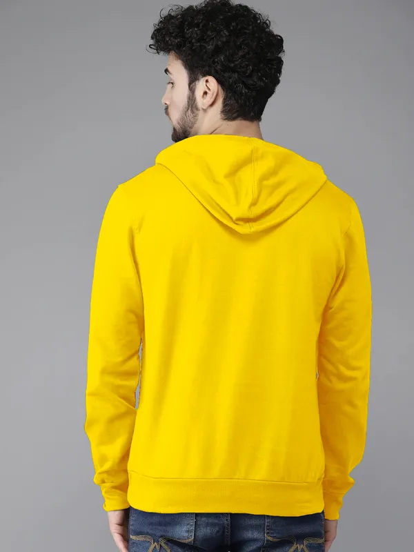 Yellow_Stylish_Plain_Hoodie_For_Men
